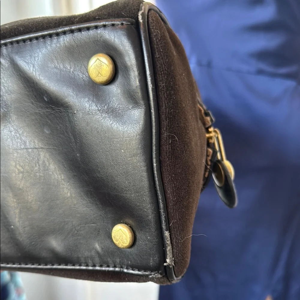 Juicy Couture ROYAL JUICY brown gold bowler bag purse Y2K - Picture 10 of 16